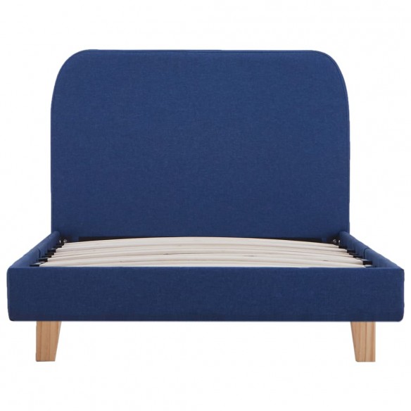 Cadre de lit Bleu Tissu 90 x 200 cm