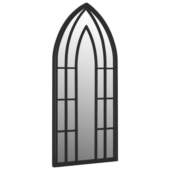 Miroir de jardin Noir 70x30 cm Fer pour utilisation extérieure