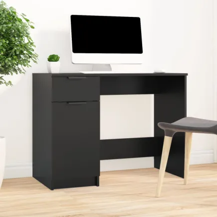 Bureau noir 100x50x75 cm bois d'ingénierie