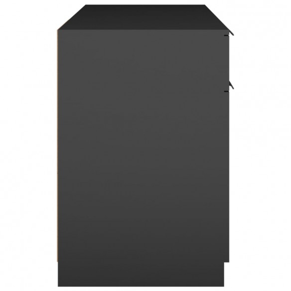 Bureau noir 100x50x75 cm bois d'ingénierie