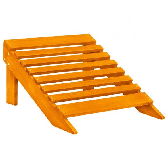 Chaise de jardin Adirondack 2 places et pouf Sapin Orange