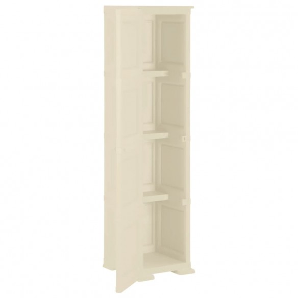 Armoire plastique 40x43x164 cm design de bois blanc angora