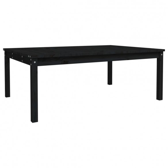 Table de jardin noir 121x82,5x45 cm bois massif de pin