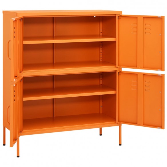 Armoire de rangement Orange 80x35x101,5 cm Acier