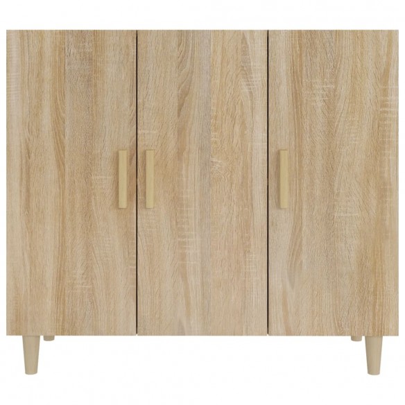 Buffet chêne sonoma 90x34x80 cm bois d'ingénierie