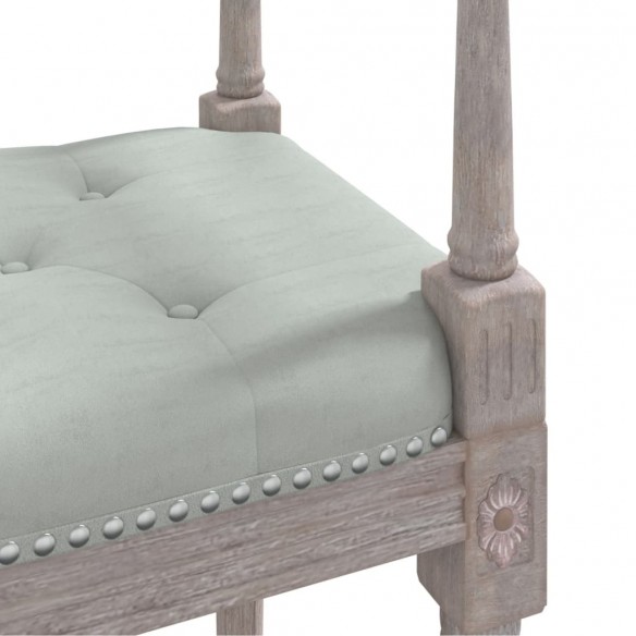 Banc Gris clair 110x40x70 cm Velours