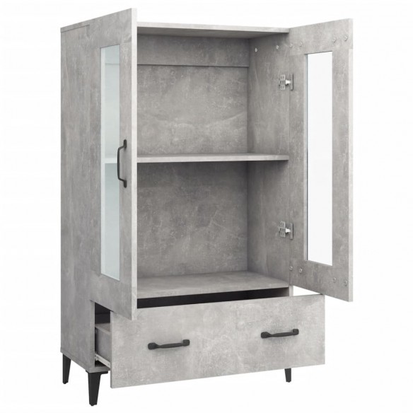 Buffet Gris béton 70x31x115 cm Bois d'ingénierie