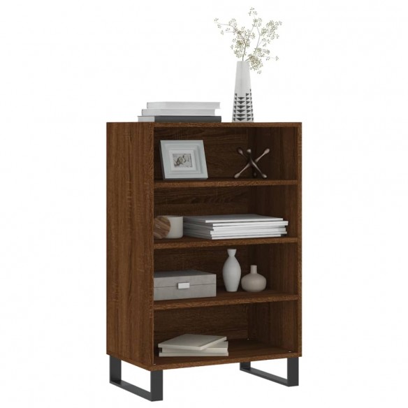 Buffet haut chêne marron 57x35x90 cm bois d'ingénierie