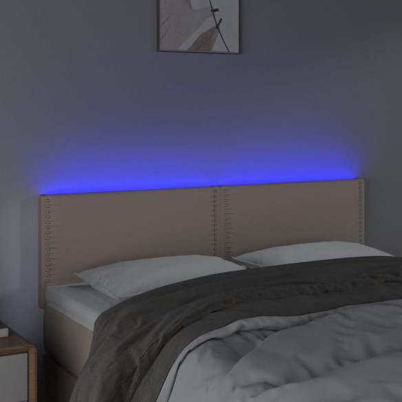 Tête de lit à LED Cappuccino 144x5x78/88 cm Similicuir
