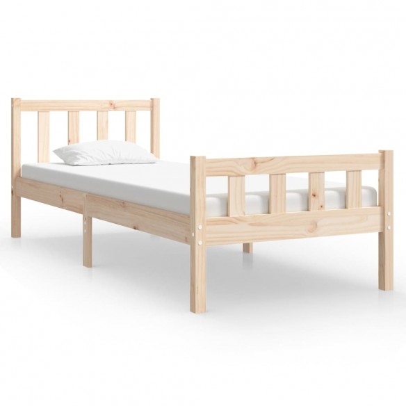 Cadre de lit bois massif 75x190 cm petit simple