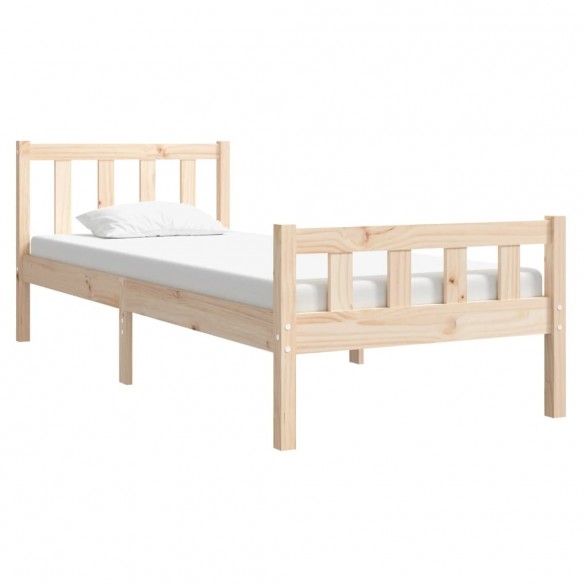 Cadre de lit bois massif 75x190 cm petit simple