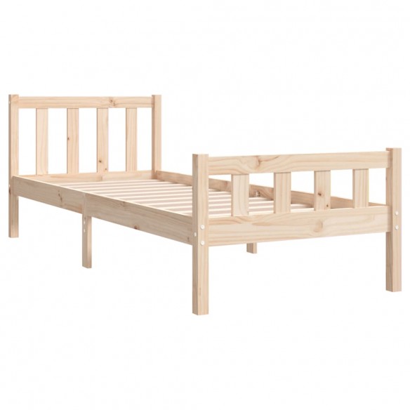 Cadre de lit bois massif 75x190 cm petit simple