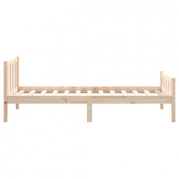 Cadre de lit bois massif 75x190 cm petit simple