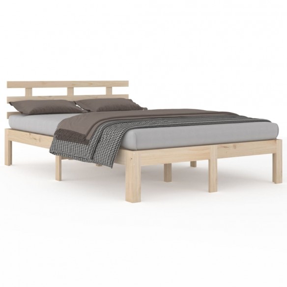 Cadre de lit bois massif 120x190 cm petit double