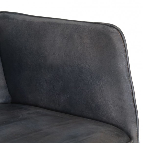 Chaise à bascule Gris Cuir véritable