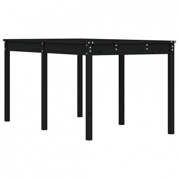 Table de jardin noir 159,5x82,5x76 cm bois massif de pin