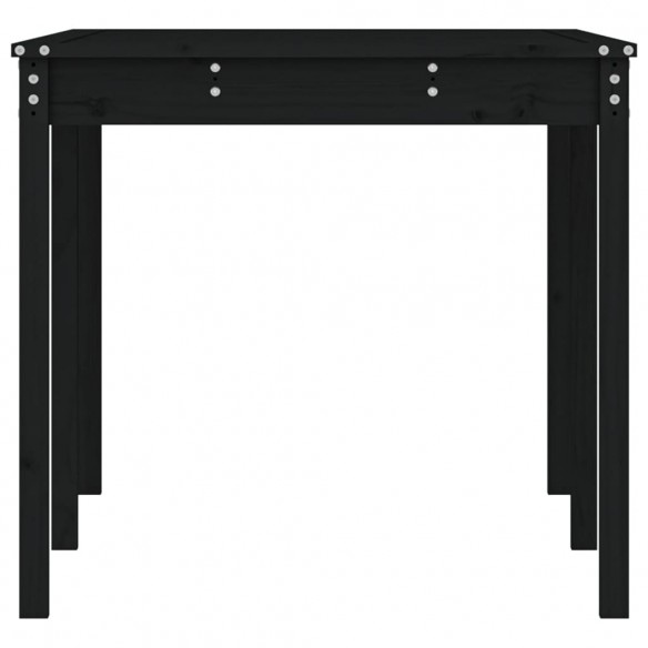 Table de jardin noir 159,5x82,5x76 cm bois massif de pin