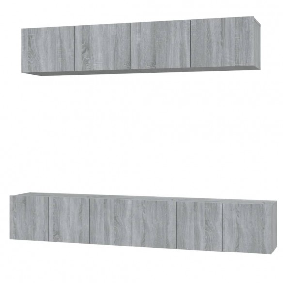 Ensemble de meubles TV 5 pcs Sonoma gris Bois d'ingénierie