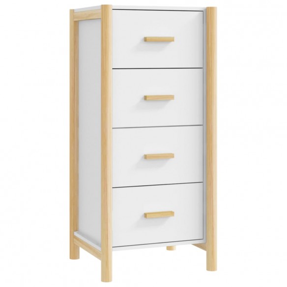 Buffet haut Blanc 42x38x90 cm Bois d'ingénierie