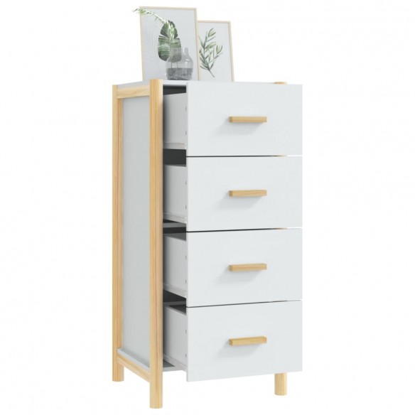 Buffet haut Blanc 42x38x90 cm Bois d'ingénierie