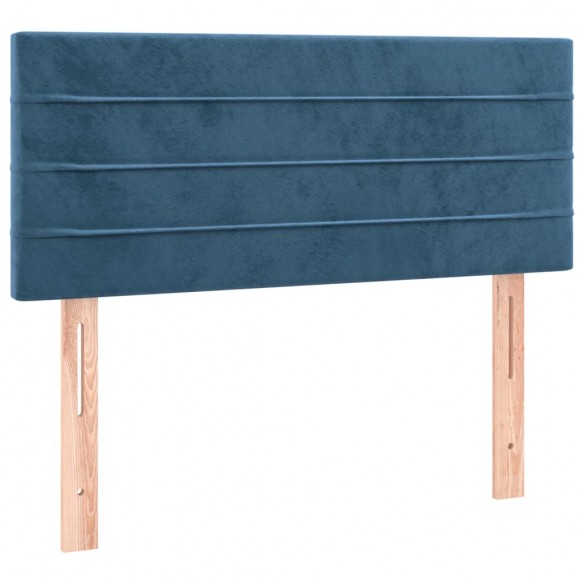 Sommier à lattes de lit avec matelas Bleu foncé 90x200 cm