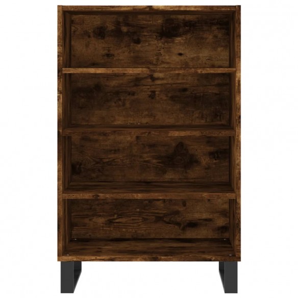 Buffet haut chêne fumé 57x35x90 cm bois d'ingénierie