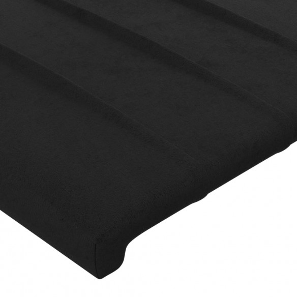 Tête de lit avec oreilles Noir 93x23x78/88 cm Velours