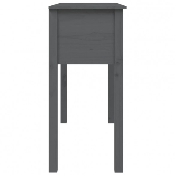 Table console Gris 100x35x75 cm Bois massif de pin