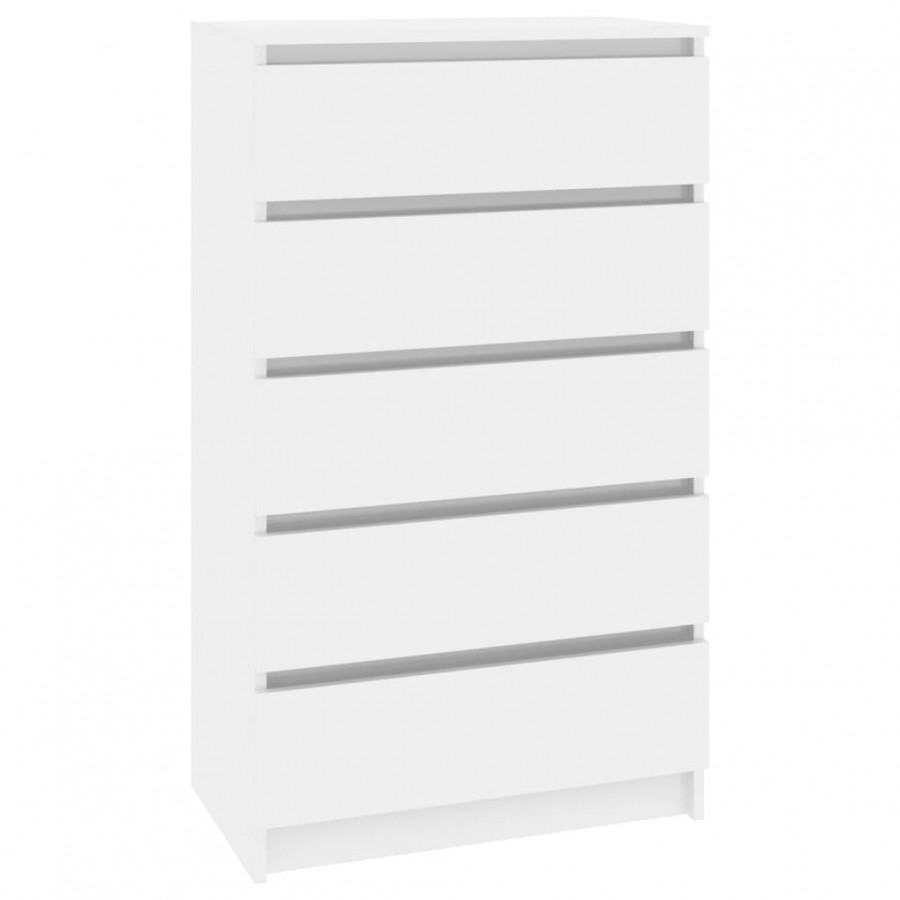 Commode Blanc brillant 60x36x103 cm 