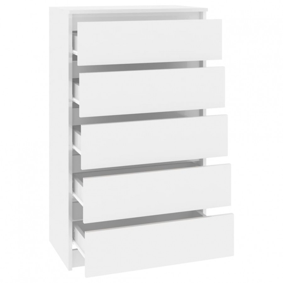Commode Blanc brillant 60x36x103 cm 