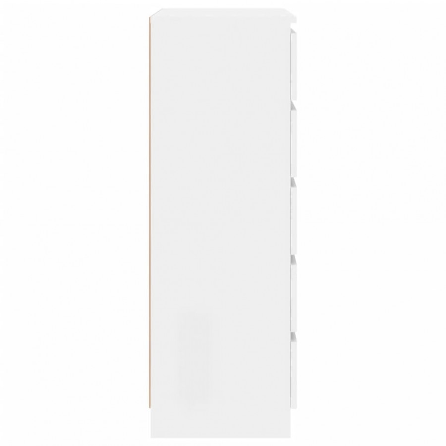 Commode Blanc brillant 60x36x103 cm 