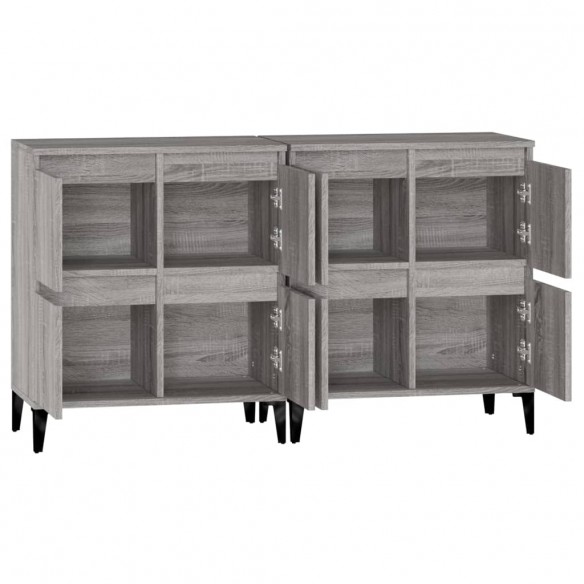 Buffets 2 pcs sonoma gris 60x35x70 cm bois d'ingénierie