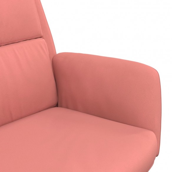 Chaise de relaxation Rose Velours