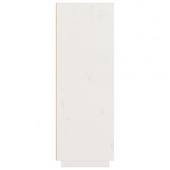 Buffet haut Blanc 89x40x116,5 cm Bois massif de pin