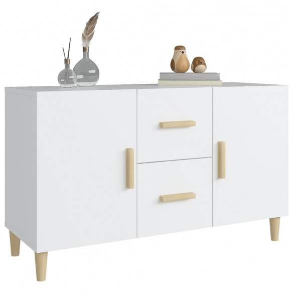 Buffet blanc 100x36x60 cm bois d'ingénierie