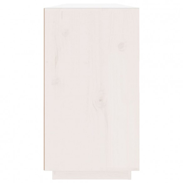 Buffet Blanc 100x40x75 cm Bois massif de pin