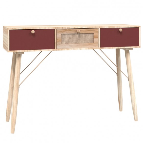 Table console avec tiroirs 105x30x75 cm bois d'ingénierie
