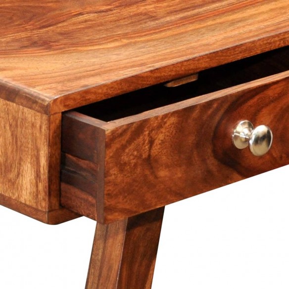 Table console avec 3 tiroirs 76 cm Bois massif de Sesham
