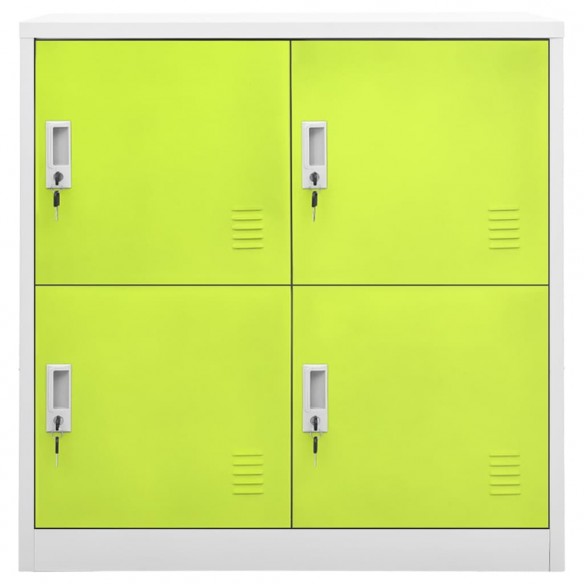 Armoires à casiers 2 pcs Gris clair et vert 90x45x92,5 cm Acier