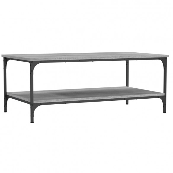 Table basse sonoma gris 100x55x40 cm bois d'ingénierie