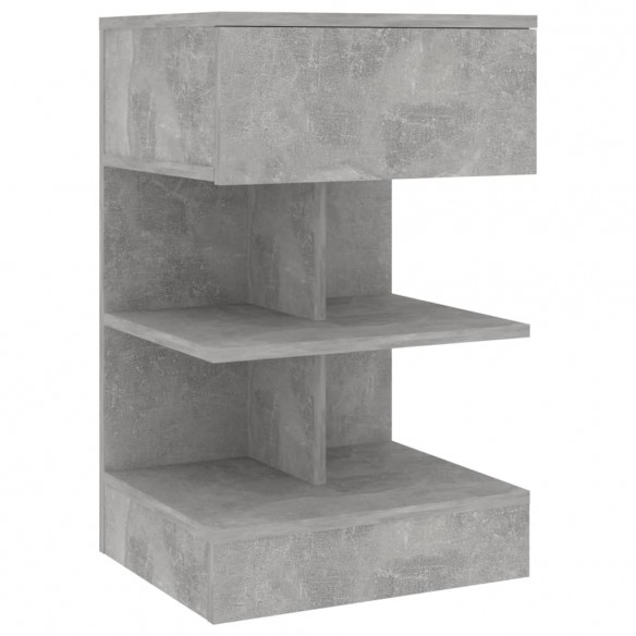 Table de chevet Gris béton 40x35x65 cm Aggloméré