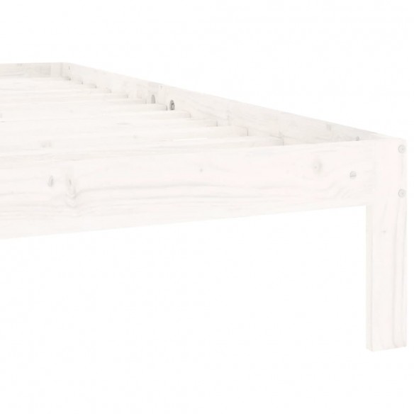 Cadre de lit Blanc Bois de pin massif 100x200 cm