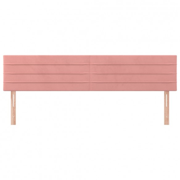 Têtes de lit 2 pcs Rose 100x5x78/88 cm Velours