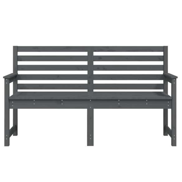 Banc de jardin gris 159,5x48x91,5 cm bois massif de pin