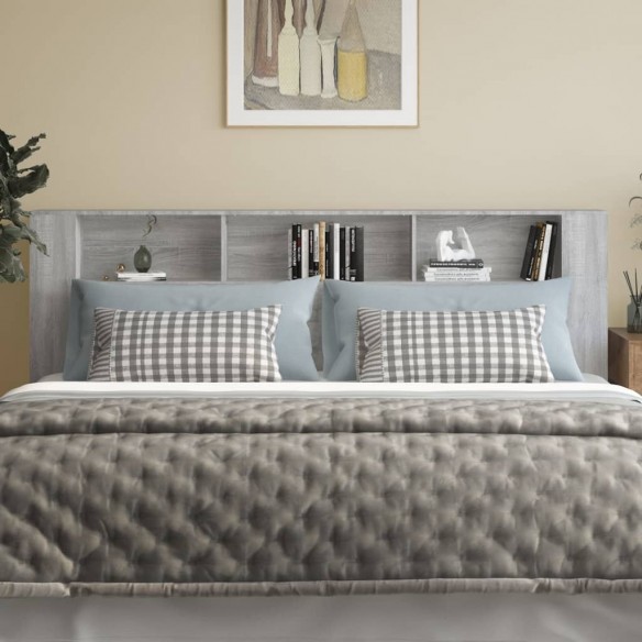 Armoire de tête de lit Sonoma gris 220x18,5x104,5 cm