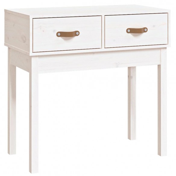 Table console Blanc 76,5x40x75 cm Bois massif de pin