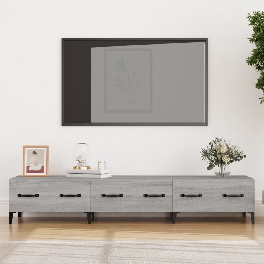 Meuble TV Sonoma gris 150x34,5x30 cm Bois d'ingénierie