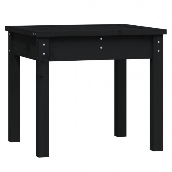 Banc de jardin noir 50x44x45 cm bois massif de pin