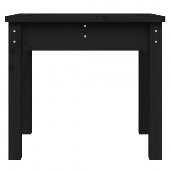 Banc de jardin noir 50x44x45 cm bois massif de pin