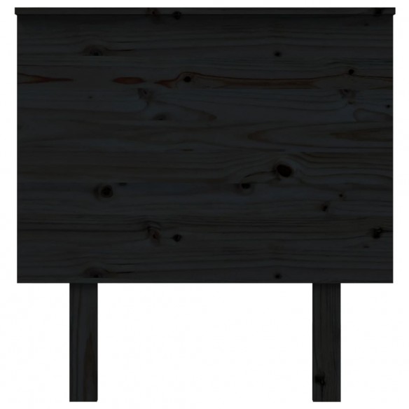 Tête de lit Noir 79x6x82,5 cm Bois massif de pin